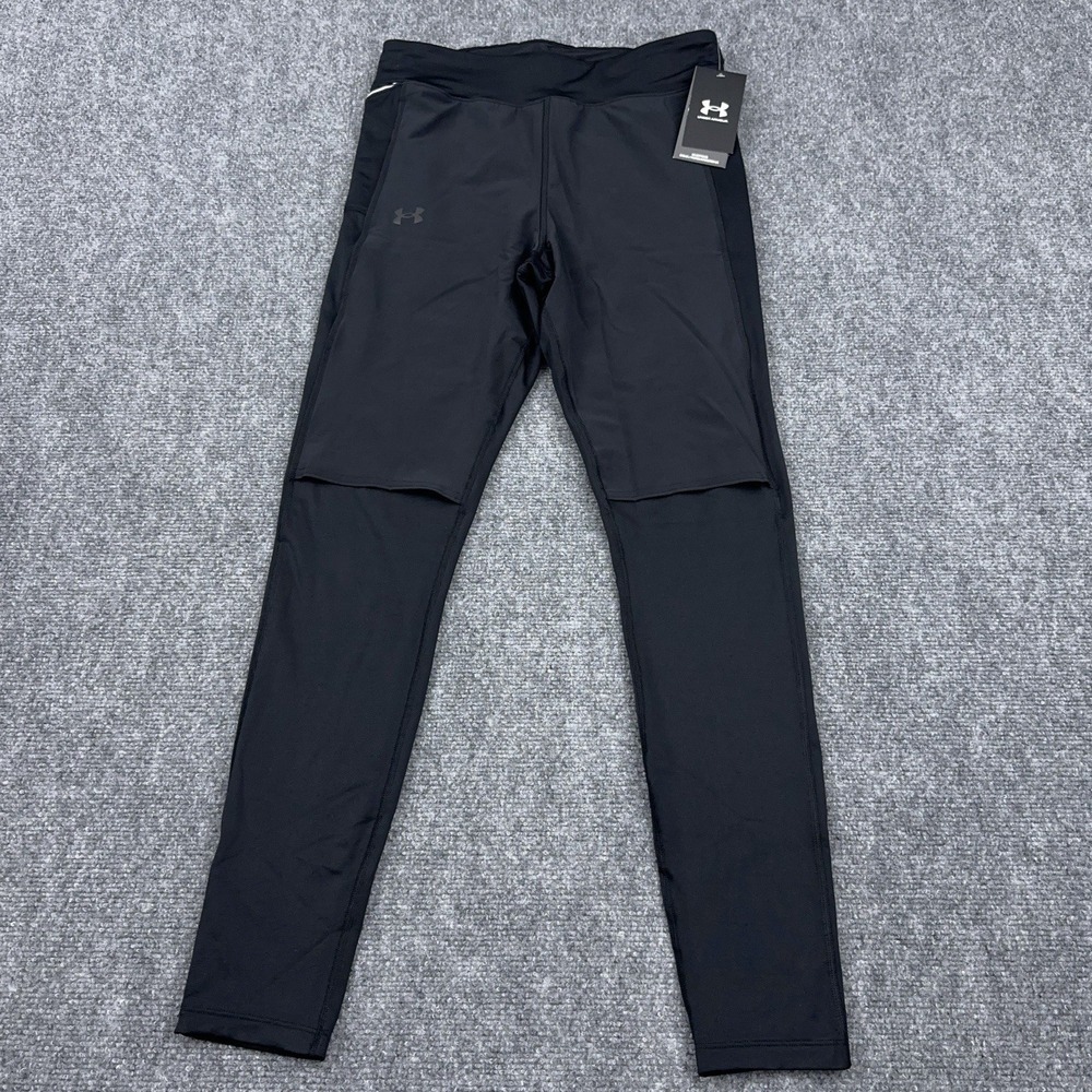 NEW Under Armour‎ UA Qualifier Cold Tights Women's Medium Black Full Length Run
